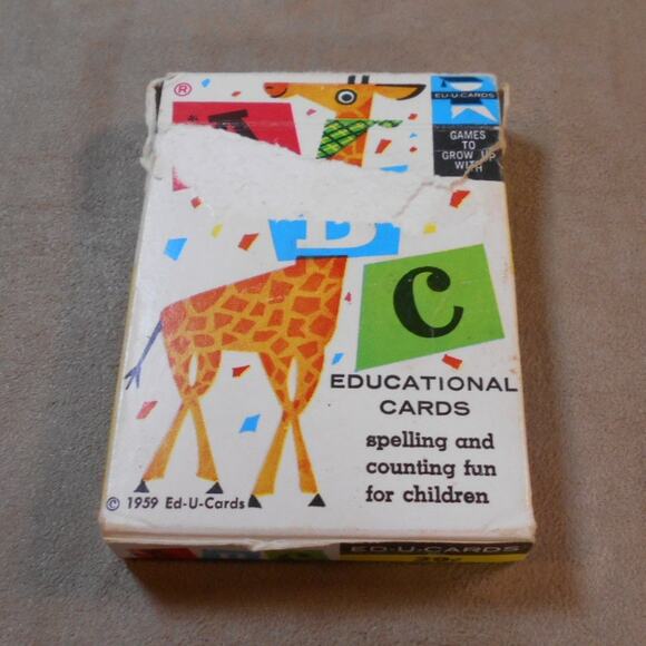 Vintage 1959 ABC Spelling & Counting Fun Card Game ED-U Cards - Picture 4 of 8